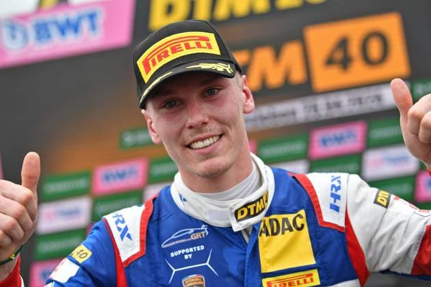 Bilder des Jahres 2024, Sport 04 April Sport Themen der Woche KW17 28.04.2024, xekx, Motorsport DTM Saison 2024, DTM Rennen Oschersleben emspor, Sieger, 1. Platz, Luca Engstler (Lamborghini Huracan GT3 Evo II, Grasser Racing Team) (DFL DFB REGULATIONS PROHIBIT ANY USE OF PHOTOGRAPHS as IMAGE SEQUENCES and or QUASI-VIDEO) Oschersleben *** 28 04 2024, xekx, Motorsport DTM season 2024, DTM race Oschersleben emspor, Winner, 1 place, Luca Engstler Lamborghini Huracan GT3 Evo II, Grasser Racing Team DFL DFB REGULATIONS PROHIBIT ANY USE OF PHOTOGRAPHS as IMAGE SEQUENCES and or QUASI VIDEO Oschersleben eel-fotografie Eberhard Krieger