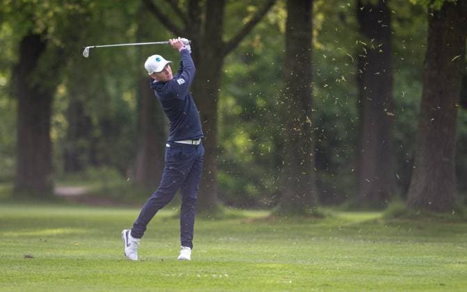 Golf, Saison 2023 24, NRW-Meisterschaften, 28.04.2024, Willy-Schniedwind-Mannschaftspreis, Herren, Ausrichter GC Wasserburg Anholt Maximilian Wilms (GC Hubbelrath), Anholt Sportanlage GC Wasserburg Anholt Nordrhein-Westfalen Deutschland