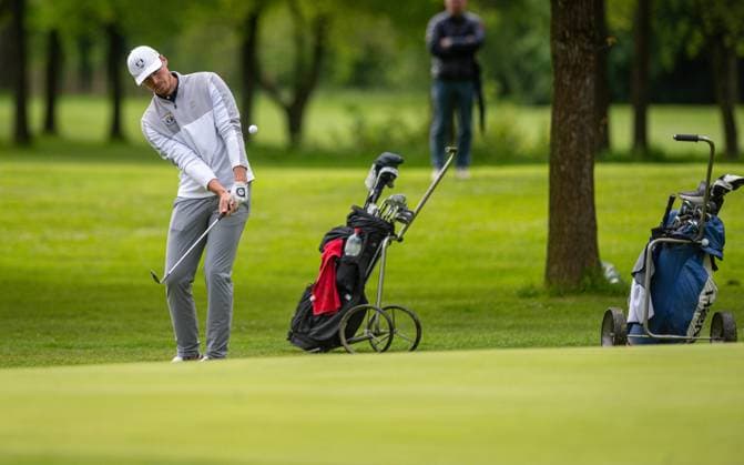 Golf, Saison 2023 24, NRW-Meisterschaften, 28.04.2024, Willy-Schniedwind-Mannschaftspreis, Herren, Ausrichter GC Wasserburg Anholt Robert Bunnefeld (Essen-Heidhausen), Anholt Sportanlage GC Wasserburg Anholt Nordrhein-Westfalen Deutschland