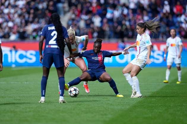 SANDY BALTIMORE (21) FOOTBALL FEMININ : Paris Saint Germain Vs Olympique Lyonnais - Ligue des Champions - 28 04 2024 GlennGervot Panoramic 