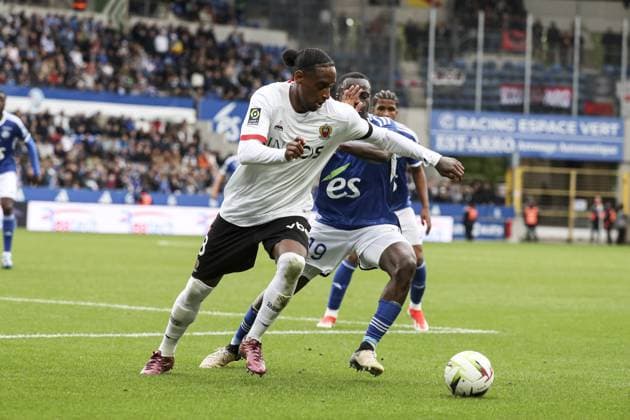 PAULINO PABLO 8 FOOTBALL : Ligue 1 RC Strasbourg vs Niza - 28 04 2024 (Strasbourg - France) ElyxandroCegarra Panoramic 