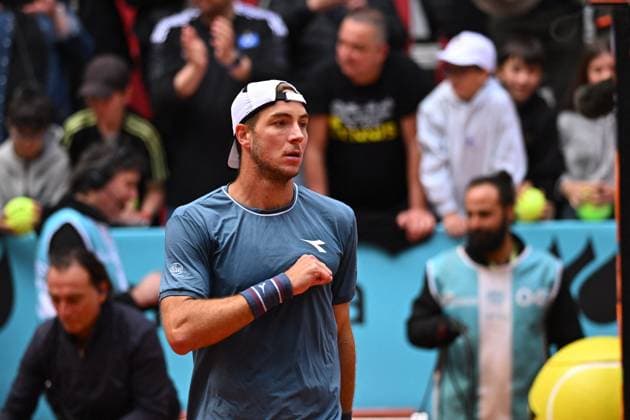Mutua Madrid Open Jan-Lennard Struff (GER) during his second round match at the Mutua Madrid Open in Madrid, Spain, on April, 28, 2024. Photo by Corinne Dubreuil ABACAPRESS.COM Madrid Spain  Copyright: xDubreuilxCorinne ABACAx