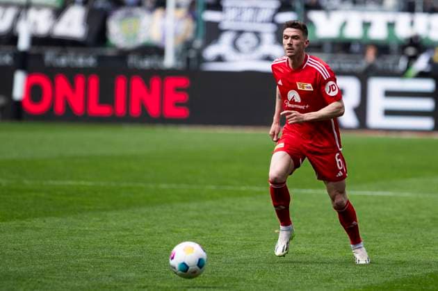 1. Fußball Bundesliga: Borussia Mönchengladbach - 1. FC Union Berlin; 28.04.2024 Robin Gosens (Union Berlin, 6). 1. Fußball Bundesliga, Borussia Mönchengladbach - 1. FC Union Berlin, Bundesliga, 31. Spieltag, am 28.04.2024, Borussia-Park, Mönchengladbach. DFL regulations prohibit any use of photographs as image sequences and or quasi-video Copyright: xBEAUTIFULxSPORTS Meuselx