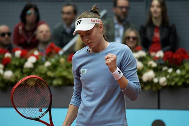 Mutua Madrid Open - Day Six Elena Rybakina of Kazakhstan is in action during the 2024 ATP, Tennis Herren Tour Madrid Open tennis tournament at Caja Magica in Madrid, Spain, on April 28, 2024. Madrid Spain  Copyright: xJuanxCarlosxLucasx originalFilename:lucas-notitle240428_np5BN.jpg