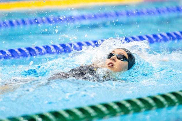 200m Ruecken Frauen A-Finale Mila Wazner (SGR Karlsruhe) 135. Deutsche Meisterschaften Schwimmen 2024, Berlin, Tag 4, 28.04.2024 135. Deutsche Meisterschaften Schwimmen 2024, Berlin, Tag 4, 28.04.2024 Berlin *** 200m Backstroke Women A Final Mila Wazner SGR Karlsruhe 135 German Swimming Championships 2024, Berlin, Day 4, 28 04 2024 135 German Swimming Championships 2024, Berlin, Day 4, 28 04 2024 Berlin Copyright: xEibner-Pressefoto JadrankoxMarjax EP_JMC