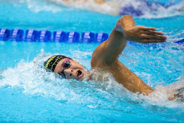 1500m Freistil Maenner Leo Leverkus (SGR Karlsruhe) 135. Deutsche Meisterschaften Schwimmen 2024, Berlin, Tag 4, 28.04.2024 135. Deutsche Meisterschaften Schwimmen 2024, Berlin, Tag 4, 28.04.2024 Berlin *** 1500m freestyle men Leo Leverkus SGR Karlsruhe 135 German Swimming Championships 2024, Berlin, Day 4, 28 04 2024 135 German Swimming Championships 2024, Berlin, Day 4, 28 04 2024 Berlin Copyright: xEibner-Pressefoto JadrankoxMarjax EP_JMC