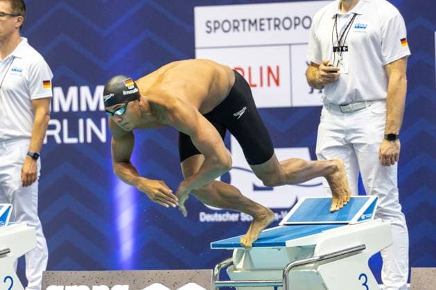200m Brust Maenner A-Finale Melvin Imoudu (Potsdamer SV) 135. Deutsche Meisterschaften Schwimmen 2024, Berlin, Tag 4, 28.04.2024 135. Deutsche Meisterschaften Schwimmen 2024, Berlin, Tag 4, 28.04.2024 Berlin *** 200m Breaststroke Men A Final Melvin Imoudu Potsdamer SV 135 German Swimming Championships 2024, Berlin, Day 4, 28 04 2024 135 German Swimming Championships 2024, Berlin, Day 4, 28 04 2024 Berlin Copyright: xEibner-Pressefoto JadrankoxMarjax EP_JMC