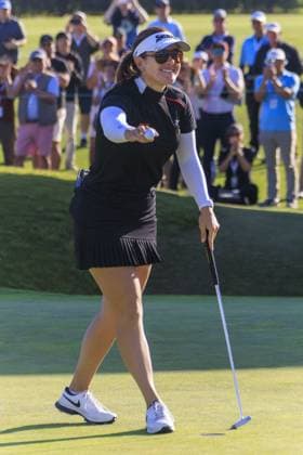 April 28, 2024, Los Angeles, California, USA: Hannah Green wins the 2024 JM Eagle LA Championship presented by Plastpro on Sunday April 28, 2024 at the Wilshire Country Club in Los Angeles, California. ARIANA RUIZ PI Los Angeles U.S - ZUMAp124 20240428_zaa_p124_024 Copyright: xArianaxRuizx