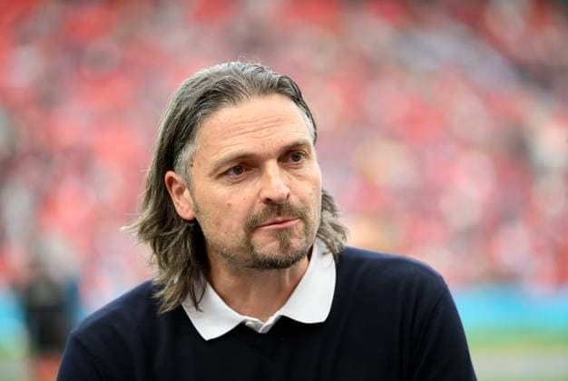 Lutz PFANNENSTIEL (ehemaliger Fussballtorwart) Fussball 1. Bundesliga, 31.Spieltag, Bayer 04 Leverkusen (LEV) - VfB Stuttgart (S) 2:2, am 27.04.2024 in Leverkusen Deutschland. DFL regulations prohibit any use of photographs as image sequences and or quasi-video Â