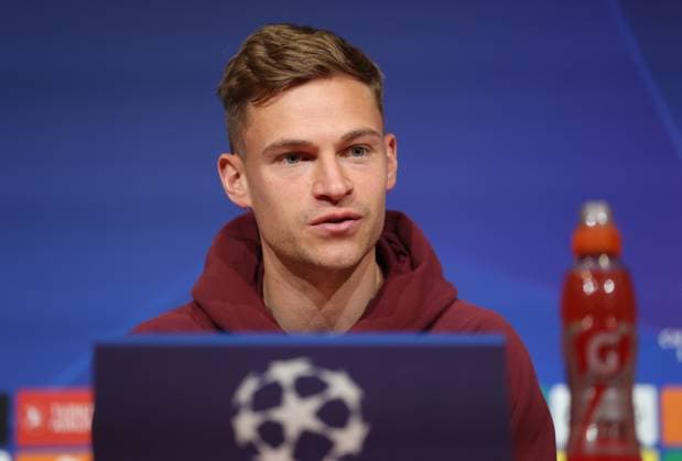 Sport Bilder des Tages München, Deutschland 29. April 2024: Fussball, Herren, UEFA Champions League, Saison 2023 2024, FC Bayern München, Pressekonferenz Hier im Bild Joshua Kimmich (FC Bayern München) auf der Pressekonferenz