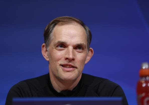 München, Deutschland 29. April 2024: Fussball, Herren, UEFA Champions League, Saison 2023 2024, FC Bayern München, Pressekonferenz Hier im Bild Thomas Tuchel, Trainer (FC Bayern München) auf der Pressekonferenz