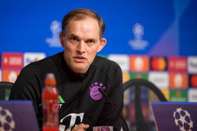 Fußball, UEFA Championsleague, 20240429, Pressekonferenz FC Bayern München - Real Madrid. Im Bild Trainer des FC Bayern München Thomas TUCHEL spricht. München Allianz Arena Bayern Deutschland Copyright: Passion2Press MarkusxFischerx