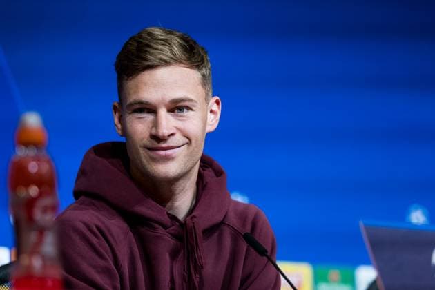 UEFA Champions League: FC Bayern München - Real Madrid; Pressekonferenz FC Bayern München; 29.04.2024 Joshua Kimmich (FC Bayern München, 6) lächelt UEFA Champions League: FC Bayern München - Real Madrid; Pressekonferenz FC Bayern München, München, Allianz Arena Copyright: xBEAUTIFULxSPORTS Wunderlx