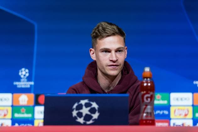 UEFA Champions League: FC Bayern München - Real Madrid; Pressekonferenz FC Bayern München; 29.04.2024 Joshua Kimmich (FC Bayern München, 6) UEFA Champions League: FC Bayern München - Real Madrid; Pressekonferenz FC Bayern München, München, Allianz Arena Copyright: xBEAUTIFULxSPORTS Wunderlx