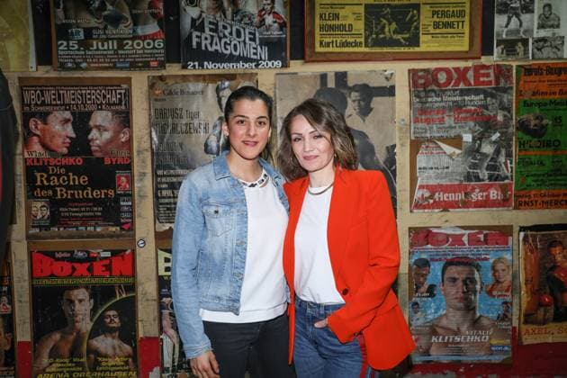 Boxen: BDB, 75 Jahre Jubiläum, Pressekonferenz, Hamburg, 29.04.2024 Dilar Kisikyol und Ina Menzer