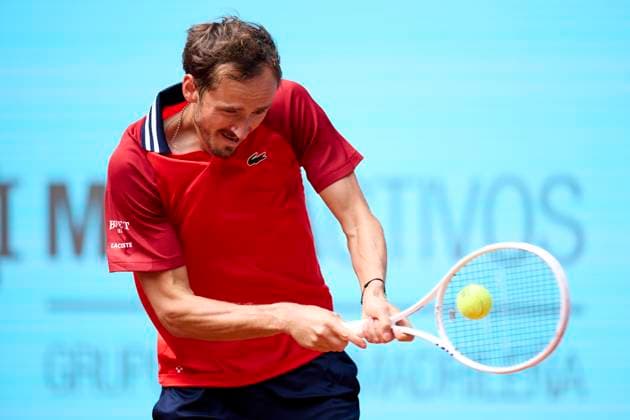 Mutua Madrid Open - Day Eight Daniil Medvedev returns a shot against Sebastian Korda of United States during day eight of the Mutua Madrid Open 2024 at Caja Magica on April 29, 2024, in Madrid, Spain. Madrid Caja Magica Madrid Spain RL_MMO24_00815 Copyright: xRicardoxLarreinax