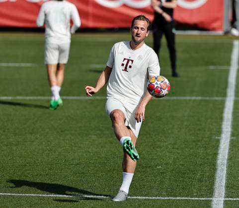 29.04.2024, FC Bayern Abschlusstraining, Saebenerstrasse Muenchen, Fussball, im Bild: Harry Kane (FC Bayern Muenchen)