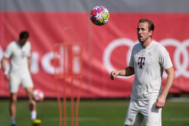 Fußball, Championsleague, 20240429, Abschlusstraining, FC Bayern München - Real Madrid. Im Bild Harry KANE (FC Bayern München, 9). München Trainingsgelände Säbener Str. 51 Bayern Deutschland Copyright: Passion2Press MarkusxFischerx