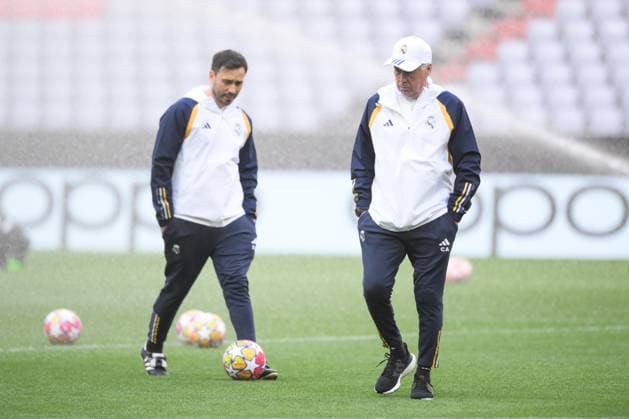 Fußball, Championsleague, 20240429, Abschlusstraining, FC Bayern München - Real Madrid. Im Bild Trainer von Real Madrid Carlo ANCELOTTI auf dem Platz. München Allianz Arena Bayern Deutschland Copyright: Passion2Press MarkusxFischerx