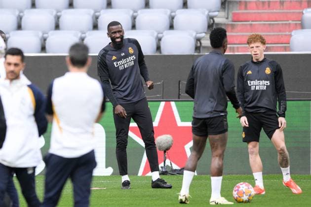 Fußball, Championsleague, 20240429, Abschlusstraining, FC Bayern München - Real Madrid. Im Bild Antonio RÜDIGER (Real Madrid, 22). München Allianz Arena Bayern Deutschland Copyright: Passion2Press MarkusxFischerx