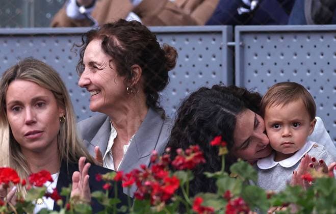Rafael Nadal s son, wife, sister and mother in law Mutua Madrid Open, Day 8, Tennis, La Caja Magica, Madrid, Spain - 29 Apr 2024  Copyright: xEllaxLing Shutterstockx 14447604cq