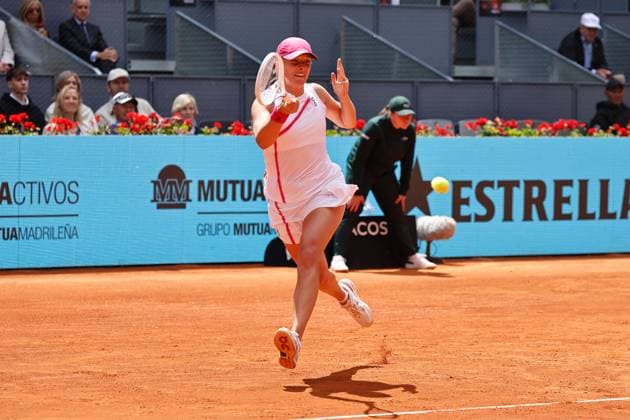 Iga Swiatek (POL), APRIL 29, 2024 - Tennis : Iga Swiatek during singles round of 16 match against Sara Sorribes Tormo on the WTA, Tennis Damen 1000 tournaments Mutua Madrid Open tennis tournament at the Caja Magica in Madrid, Spain. Noxthirdxpartyxsales  (251679345)
