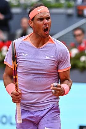 Madrid Mutua Open Rafael Nadal (ESP) during his third round match at the Mutua Madrid Open in Madrid , Spain, on April, 29, 2024. Photo by Corinne Dubreuil ABACAPRESS.COM Madrid  Copyright: xDubreuilxCorinne ABACAx