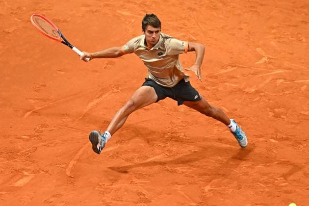 Madrid Mutua Open Flavio Cobolli (ITA) during his third round match at the Mutua Madrid Open in Madrid , Spain, on April, 29, 2024. Photo by Corinne Dubreuil ABACAPRESS.COM Madrid  Copyright: xDubreuilxCorinne ABACAx