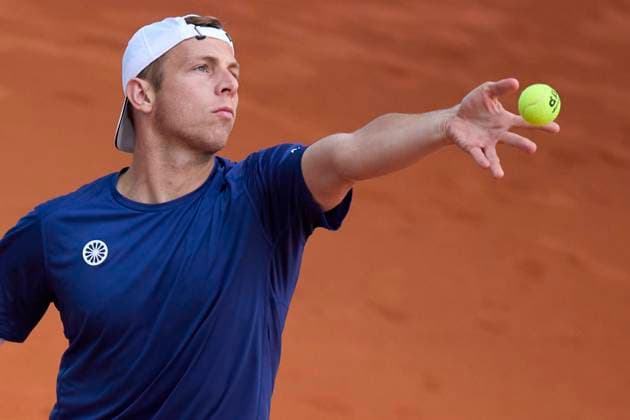 Mutua Madrid Open - Day Nine Tallon Griekspoor of Netherlands serves against Andrey Rublev during day nine of the Mutua Madrid Open 2024 at Caja Magica on April 30, 2024, in Madrid, Spain. Madrid Caja Magica Madrid Spain RL_MMO24_01010 Copyright: xRicardoxLarreinax