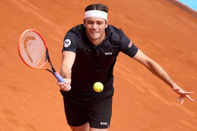 Mutua Madrid Open - Day Nine Taylos Fritz of United States returns a shot against Hubert Hurkacz of Polonia during day nine of the Mutua Madrid Open 2024 at Caja Magica on April 30, 2024, in Madrid, Spain. Madrid Caja Magica Madrid Spain RL_MMO24_01082 Copyright: xRicardoxLarreinax