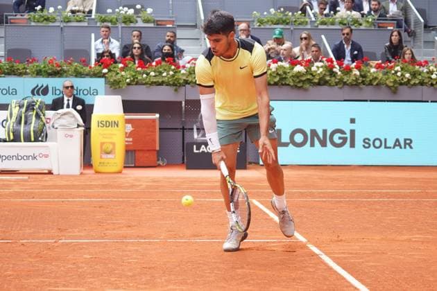 Carlos Alcaraz (SPA) vs JL Struff (GER) during Masters Series Madrid 2024 in Madrid on Tuesday, 30 April 2024 Cordon Press 