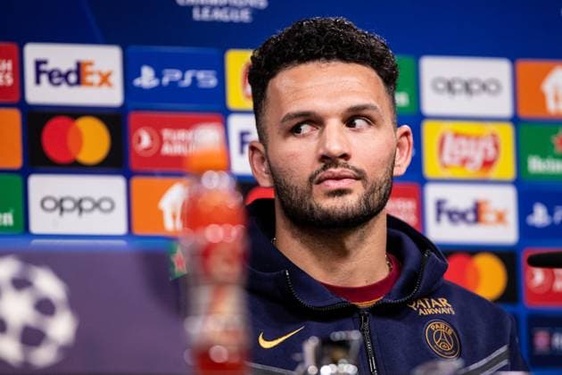 Pressekonferenz, FC Paris Saint-Germain; 30.04.2024 Goncalo Ramos (FC Paris Saint-Germain, 9) Pressekonferenz; UEFA Champions League Spiel: Borussia Dortmund - FC Paris Saint-Germain, Signal-Iduna-Park, Dortmund; 30.04.2024 Copyright: xBEAUTIFULxSPORTS Buriakovx