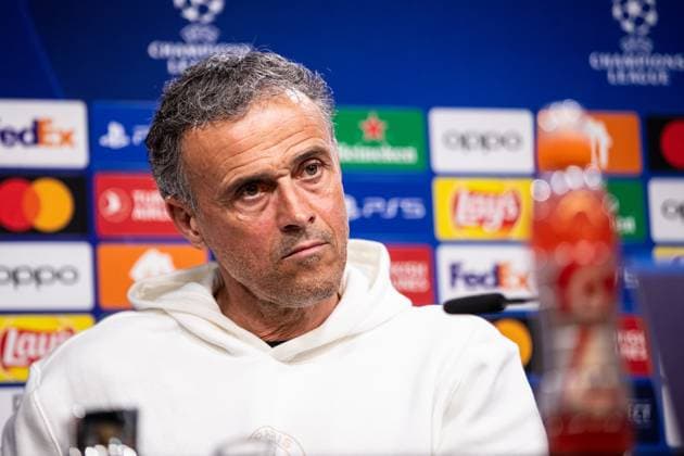 Pressekonferenz, FC Paris Saint-Germain; 30.04.2024 Luis Enrique (FC Paris Saint-Germain, Cheftrainer) Pressekonferenz; UEFA Champions League Spiel: Borussia Dortmund - FC Paris Saint-Germain, Signal-Iduna-Park, Dortmund; 30.04.2024 Copyright: xBEAUTIFULxSPORTS Buriakovx