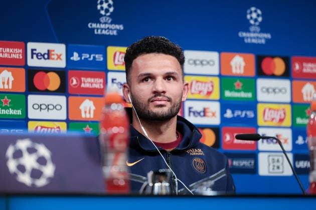 30.04.2024, Fussball, Saison 2023 2024, UEFA Champions League, UCL, Pressekonferenz, Borussia Dortmund - Paris Saint Germain, Pressekonferenz mit Gonzalo Ramos (Paris Saint-Germain), Dortmund Signal Iduna Park NRW Deutschland xRHR-FOTO DEx Copyright: DennisxEwert RHR-FOTOx RHR-FOTO DE