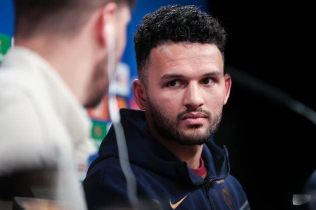 30.04.2024, Fussball, Saison 2023 2024, UEFA Champions League, UCL, Pressekonferenz, Borussia Dortmund - Paris Saint Germain, Pressekonferenz mit Gonzalo Ramos (Paris Saint-Germain), Dortmund Signal Iduna Park NRW Deutschland xRHR-FOTO DEx Copyright: DennisxEwert RHR-FOTOx RHR-FOTO DE