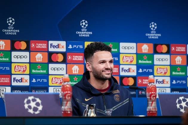 30.04.2024, Fussball, Saison 2023 2024, UEFA Champions League, UCL, Pressekonferenz, Borussia Dortmund - Paris Saint Germain, Pressekonferenz mit Gonzalo Ramos (Paris Saint-Germain), Dortmund Signal Iduna Park NRW Deutschland xRHR-FOTO DEx Copyright: DennisxEwert RHR-FOTOx RHR-FOTO DE
