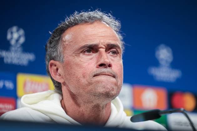 30.04.2024, Fussball, Saison 2023 2024, UEFA Champions League, UCL, Pressekonferenz, Borussia Dortmund - Paris Saint Germain, Pressekonferenz mit Cheftrainer Luis Enrique (Paris Saint Germain), Dortmund Signal Iduna Park NRW Deutschland xRHR-FOTO DEx Copyright: DennisxEwert RHR-FOTOx RHR-FOTO DE