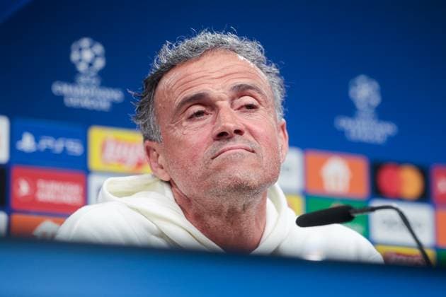 30.04.2024, Fussball, Saison 2023 2024, UEFA Champions League, UCL, Pressekonferenz, Borussia Dortmund - Paris Saint Germain, Pressekonferenz mit Cheftrainer Luis Enrique (Paris Saint Germain), Dortmund Signal Iduna Park NRW Deutschland xRHR-FOTO DEx Copyright: DennisxEwert RHR-FOTOx RHR-FOTO DE
