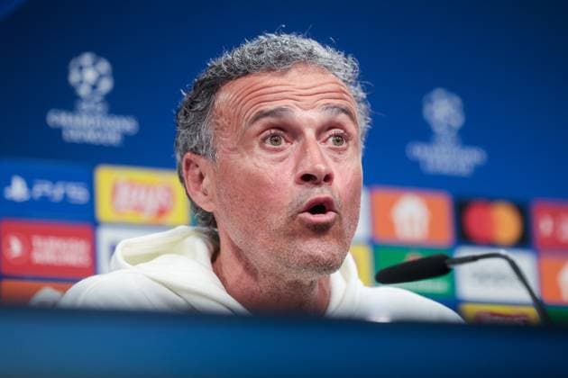 30.04.2024, Fussball, Saison 2023 2024, UEFA Champions League, UCL, Pressekonferenz, Borussia Dortmund - Paris Saint Germain, Pressekonferenz mit Cheftrainer Luis Enrique (Paris Saint Germain), Dortmund Signal Iduna Park NRW Deutschland xRHR-FOTO DEx Copyright: DennisxEwert RHR-FOTOx RHR-FOTO DE
