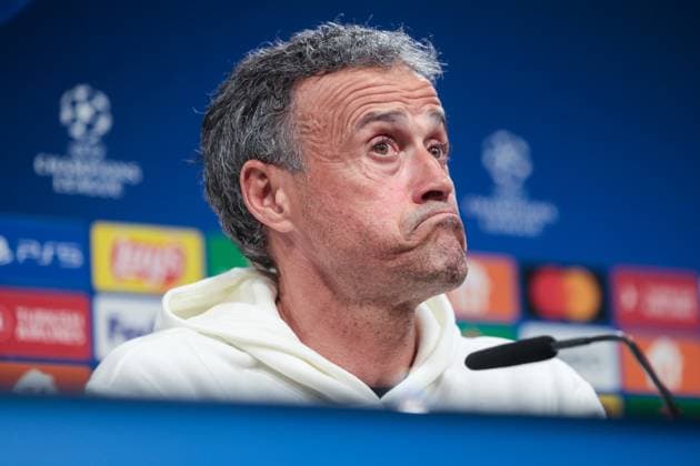 Sport Bilder des Tages 30.04.2024, Fussball, Saison 2023 2024, UEFA Champions League, UCL, Pressekonferenz, Borussia Dortmund - Paris Saint Germain, Pressekonferenz mit Cheftrainer Luis Enrique (Paris Saint Germain), Dortmund Signal Iduna Park NRW Deutschland xRHR-FOTO DEx Copyright: DennisxEwert RHR-FOTOx RHR-FOTO DE