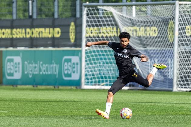Training, Borussia Dortmund; 30.04.2024 Ian Maatsen (Borussia Dortmund, 22) Training; UEFA Champions League Spiel: Borussia Dortmund - FC Paris Saint-Germain, Signal-Iduna-Park, Dortmund; 30.04.2024 Copyright: xBEAUTIFULxSPORTS Buriakovx