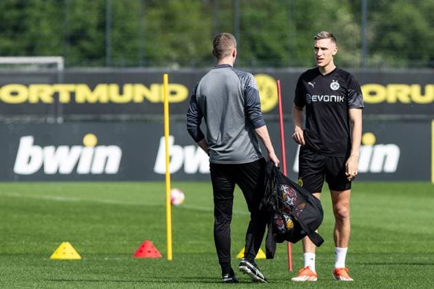 Training, Borussia Dortmund; 30.04.2024 Nico Schlotterbeck (Borussia Dortmund, 4) Training; UEFA Champions League Spiel: Borussia Dortmund - FC Paris Saint-Germain, Signal-Iduna-Park, Dortmund; 30.04.2024 Copyright: xBEAUTIFULxSPORTS Buriakovx