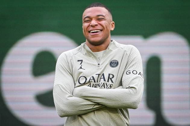 April 30, 2024, Dortmund, France, Germany: Kylian MBAPPE of PSG during a Paris Saint-Germain training session at Signal Iduna Park on April 30, 2024 in Dortmund, Germany. Dortmund Germany - ZUMAm308 20240430_zsp_m308_007 Copyright: xMatthieuxMirvillex