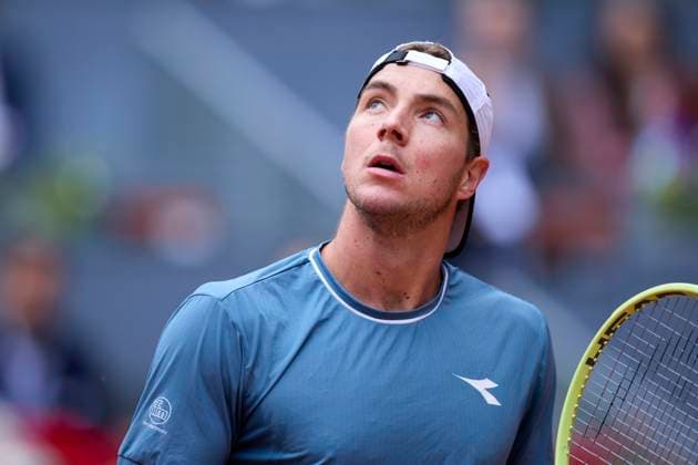 Mutua Madrid Open - Day Nine Jan-Lennard Struff of Germany looks on during day nine of the Mutua Madrid Open 2024 at Caja Magica on April 30, 2024, in Madrid, Spain. Madrid Caja Magica Madrid Spain RL_MMO24_01197 Copyright: xRicardoxLarreinax