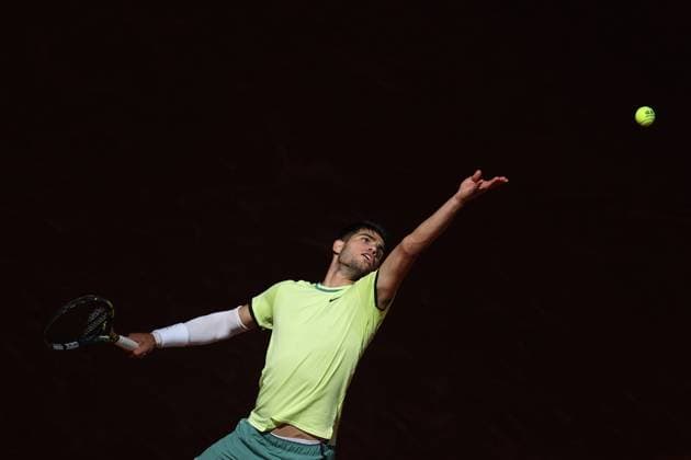 Carlos Alcaraz (Spa) TENNIS : Mutua Madrid Open 2024 - 30 04 2024 AntoineCouvercelle Panoramic 