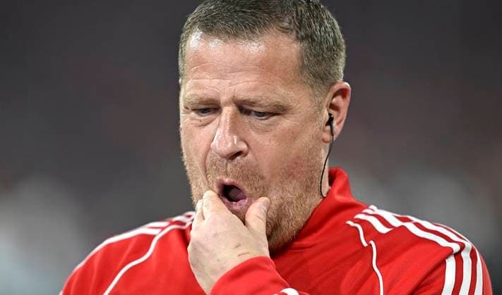 30.04.2024, Fussball UEFA Championsleague 2023 2024: Halbfinale, FC Bayern München - Real Madrid, in der Allianz-Arena München. Vorstand Max Eberl (Bayern München)