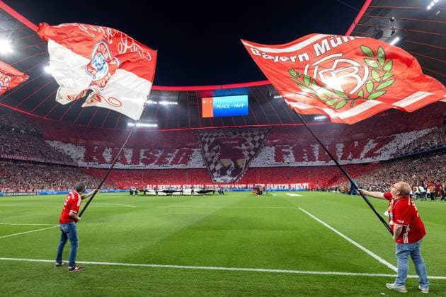 Fussball, Herren, Saison 2023 2024, Champions League (Halbfinale, Hinspiel), FC Bayern München - Real Madrid, Fans von Bayern mit Choreografie für Franz Beckenbecker, 30.04.2024, Copyright: xMatthiasxKochx