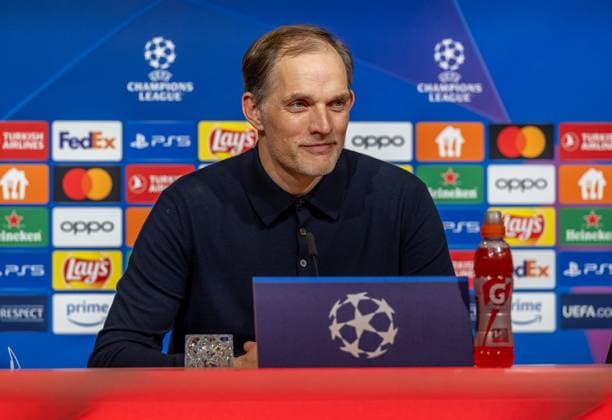 Thomas Tuchel (Chef-Trainer, FC Bayern Muenchen) bei der Pressekonferenz nach dem Spiel. GER, FC Bayern Muenchen vs. Real Madrid CF, Fussball, Champions League, Halbfinale, Hinspiel, Spielzeit 2023 2024, 30.04.2024. (DFL DFB REGULATIONS PROHIBIT ANY USE OF PHOTOGRAPHS as IMAGE SEQUENCES and or QUASI-VIDEO). GER, FC Bayern Muenchen vs. Real Madrid CF, Fussball, Champions League, Halbfinale, Hinspiel, Spielzeit 2023 2024, 30.04.2024. Muenchen Copyright: xEibner-Pressefoto HeikexFeinerx EP_HFR