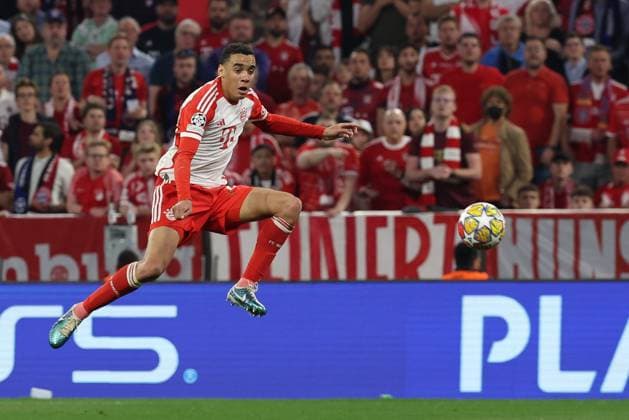 Jamal Musiala 42 (FC Bayern Muenchen), FC Bayern Muenchen vs. Real Madrid, Champions League, Fussball, Halbfinale, Hinspiel, 30.04.2024 Muenchen Bayern Deutschland