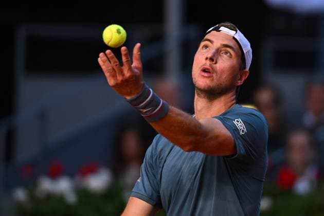 Mutua Madrid Open Jan-Lennard Struff (GER) during his fourth match at the Mutua Madrid Open in Madrid , Spain, on April, 24, 2024. Photo by Corinne Dubreuil ABACAPRESS.COM Madrid  Copyright: xDubreuilxCorinne ABACAx